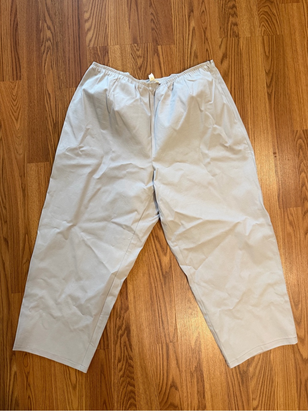 Eileen Fisher Organic Cotton Stretch Pull On Pants 1X Beige